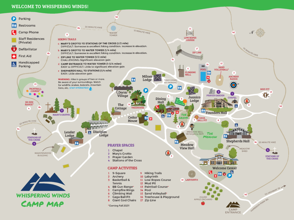 Camp Map – Whispering Winds