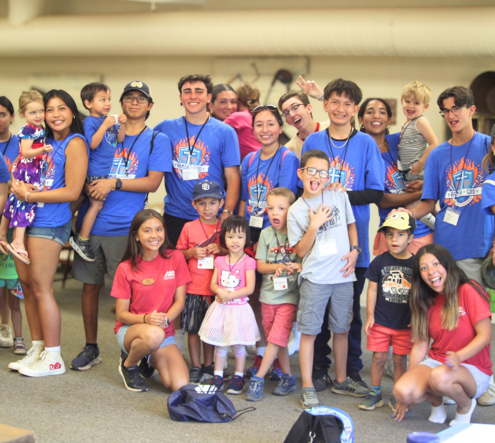 Child Care Assistants serving families at Family Camp
